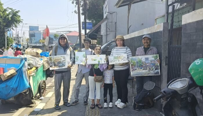 Pasar Loak Jatinegara Jadi Lokasi Kegiatan Plein Air Cat Air Kolcai JABODETABEKA
